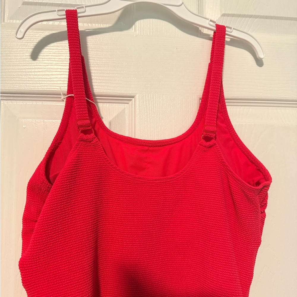 Serra Pink Textured Women’s One-Piece Swimsuit - Picture 4 of 6